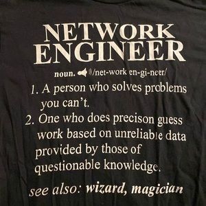 Men’s small tee Network Engineer